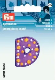Patches Letters Aufbügelflicken Application Strap D Purple/Colourful 3x 3cm