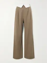 [REFORMATION] REFORMATION - Stevie Pleated Tencel Lyocell Wide-leg Pants - Beige - US12 US 12 Neutrals
