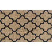 Solemate Premium Geometric Mat Biodegradable 50x80cmCoconut Coir Natural & Black