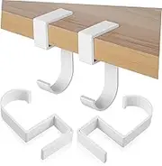 CHILDWEET 4 Pack Desk Organiser Hooks No Drill Metal Purse Holder for Table Desk Hook for Bag Schoolbag Hook Safe Handbag Hook Easy to Use Backpack Holder
