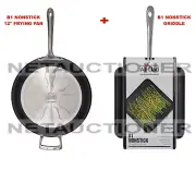 New ALL-CLAD B1 Hard Anodized Nonstick 12" Fry Pan & 11" Griddle Set Bundle