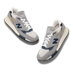 【NEW BALANCE】休閒鞋 998 男鞋 美製 灰 藍 麂皮 復古 運動鞋 NB 紐巴倫(U998TA-D)