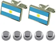 [Select Gifts] Shirt Dress Studs Argentina Flag Cufflinks