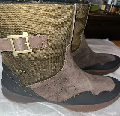MERRELL Albany Sky Women’s Waterproof Zip Short Boot Expresso Size 11 $170 New