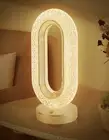 LED Crystal Bedside Lamp Light Luxury Touch Switch 3 Level Brightness