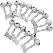 Sturdy Stainless Steel Fishing Pole Alarms Bells for Rods Fishing Bells Clips Bite Alerts Fish Alarm for Anglers
