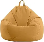 TOOPYW Bean Bag Chair Cover (No Filler) for Kids and Adults. Washable Soft Premium Stuffed Plush Toys Bean Bag Cover Indoor Lazy Lounger,Light Brown,75 * 95cm