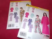 SIMPLICITY #1570-CHILD'S PAJAMAS - NIGHTSHIRT - GOWN & ROBE PATTERN 3-14 FF