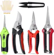 6Pcs Garden Pruning Shears Set, Stainless Steel Garden Scissors, Garden Handheld