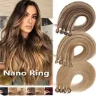 1G NANO RING 100% Russian Real Human Hair Extensions Micro Loop Beads Thick 150S