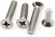 5/10/20/50pcs M1 M1.2 M1.4 M1.6 M2 M2.5 M3 M3.5 M4 M5 M6 M8 A2-70 304 Stainless Steel GB819 Cross Phillips Flat Countersunk Head Screw Bolt(12mm,M4 20pcs)