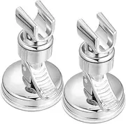 Veemoon 2pcs Adjustable Nozzle Holders No Drilling Shower Sprinkler Bracket Sleek Electroplated Finish Easy Install Mount Durable for Bathroom Decor