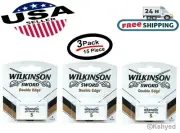 15 Blades (3 Pack) Wilkinson Sword Double Edge Stainless Steel Safe Razor Blades
