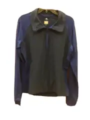 $60 ADIDAS Womens Performer Baseline ClimaLite Royal Blue Heather 1/4 Zip Top L