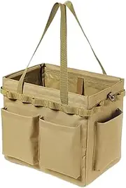 Garden Tote, Picnic Bag Large Capacity Multi Pocket Outdoor Storage Tote Bag, Waterproof Gardening & Camping Tool Kits Holder, Portable & Foldable Garden Tool Organizer