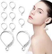 Lmyit Leverback Earring Hooks | 925 Sterling Silver Leverback Earwires - 925 Silver Ear Wires Interchangeable French Jewelry Making Supplies for Women
