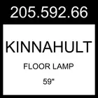 IKEA KINNAHULT Floor Lamp Ash/white 59" 205.592.66