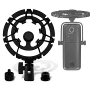 Geekria Metal Shock Mount Mic Holder for Elgato Wave: 1, Elgato Wave: 3 (Black)