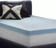 LUCID 4 Inch Gel Memory Foam Mattress Topper, Ventilated Design, Ultra Plush, Ce