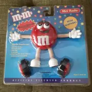 Radio Shack RED M&M Mini Radio with Headphones BRAND NEW SEALED FAST SHIPPING!!