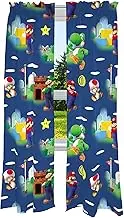 Franco Kids Room Window Curtains Drapes Set, 82 in x 84 in, Super Mario