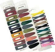Maxmana Secret 30 pieces hair clips for girls, women and ladies acrylic geometric hair Barrettes headdresses, metal snaps hairpins, fashion styling tools, hair accessories (Multicolor)
