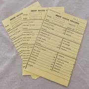 (3) Geniune Check DATA Sheets from Brew House Pabst Brewing Brewery