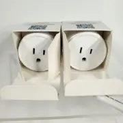 2 Pk New WiFi Smart Socket White; plug compatible with Alexa & Google Asst. 20A