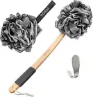 Loofah Back Scrubber for Shower, Bamboo Charcoal Fiber Infused Loufas for Men⭐⭐
