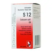 Dr. Reckeweg Schuessler BioChemic Tissue Salt S12 (Calcium sulph. 6X) 200t
