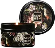 Floral Metal Tin Scented Candle,Quirky Smokeless Soy Wax Jar Decorative Candle for Sweetheart Weddings,Photo Props,Stress-Busting Home Decor Gifts! Insta-Worthy Aromatherapy Vibes