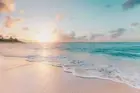 3D Sun Beach Sky Landscape Self-adhesive Removeable Wallpaper Wall Mural