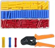 UTALIND 200 Pcs Electrical Butt Wire Connectors Splice Kit, Automotive Wires Crimp Straight Terminals Connector Kits for Boat Truck Stereo Joint Marine Cable Wiring