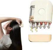 Follicle Activator 3.0 Scalp Machine, Effortless Hair Oil Applicator, Ideal for Thinning Hair, Electric Hair Oil Applicator, 2 in 1 Hair Oiling Applicator (Beige,1PCS)