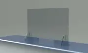 SNEEZE GUARD 32" x 24" Acrylic SHIELD Barrier for Cashier CHECKOUT COUNTER Desk