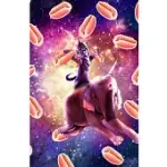 WARRIOR SPACE CAT ON ELEPHANT UNICORN - HOT DOG JOURNAL NOTEBOOK