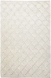 Trinket Cream Raised Diamond Wool Rug