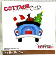 Ho Ho Ho Car Santa Claus Christmas Tree Toy Bag CottageCutz Metal Die CC-805