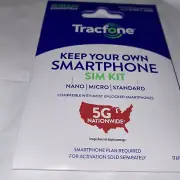 TRACFONE Phone Sim Card 3/1 Kit Cdma Cell Wow Blue Nano