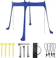 Pop Up Beach Tent | Outdoor Small Canopy Tent | FT Beach Tent Sun Shelter | Stability Poles and Storage Bag | Beach Shelter Canopy with Sand Anchors Aluminum Poles for Beach