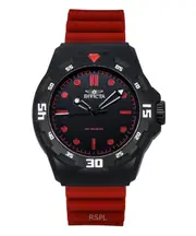 Invicta Coalition Forces Silicon Strap Black Dial Quartz 46393 100M Men's Watch