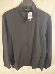 SCALES Full Zip Golf Jacket / Black / Lightweight Men's Small Fish NWT $110