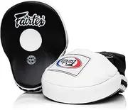 Fairtex FMV9 Contoured Focus Mitts |Striking Accuracy & Protection for Boxing, Muay Thai, Kickboxing |Ergonomic Design, Soft Padding, Secure Fit Leather