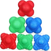 Abaodam 6 Pcs Reaction Balls Agility Training Balls for Reaction Speed Improvement for Indoor and Outdoor Coordination Exercises