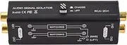 summina Portable 2 Channels RCA Ground Loop Isolator Professional Hum Eliminator Audio Signal Isolator Noise Filter for Home Stereo System Speaker Conference Microphones Audio Players
