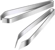 2Pcs Stainless Steel Fish Bone Tweezers ，Flat & Slant Design for Precise Fish Bone and Garlic Peeling, Durable Kitchen and Cooking Tool