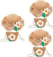 [DEARMAMY] Sun Hat Sun Hats Sunshade Hat Purse Hat for Costume Hats Summer Hat Beach Bag Beach Crossbody Bag Beach Bag for Woven Hat