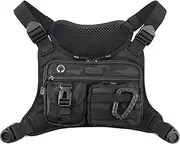 DEYACE Chest Bag For Men, Black-CP, One Size, Chest Bag for Men