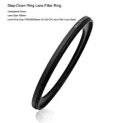 105mm-77/82/86/95mm Step-Down Ring Lens Filter Ring for 105mm Lens to UV ND CPL