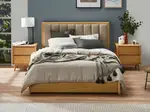 Evita Bed Frame with Gas Lift Base - King Single / Wheat